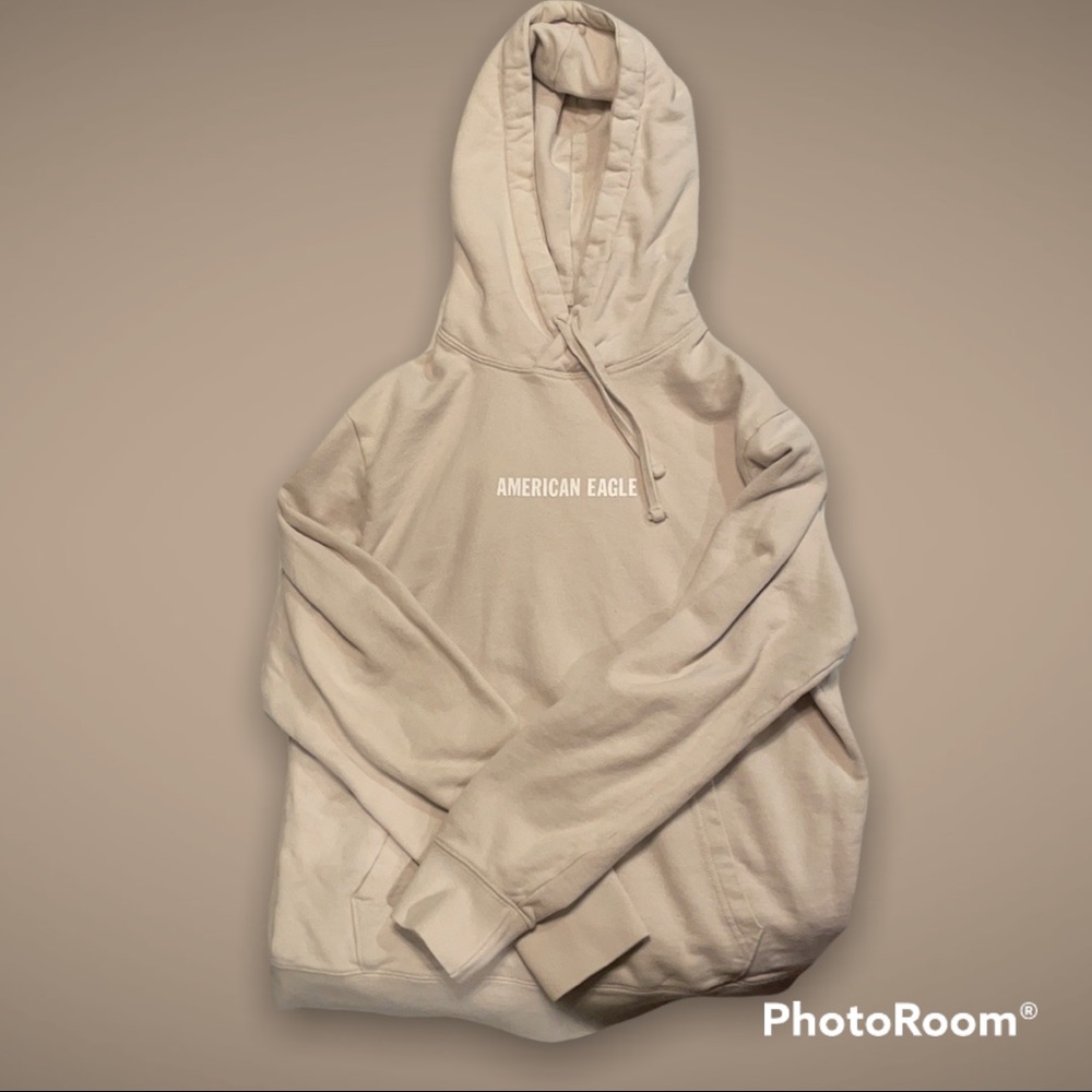 Beige American Eagle Hoodie